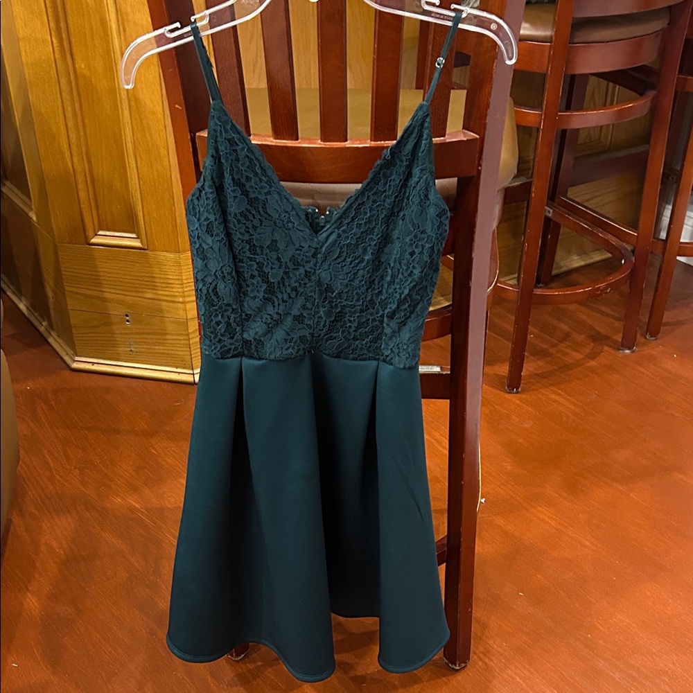 Charlotte Russe Teal Lace Mini Dress